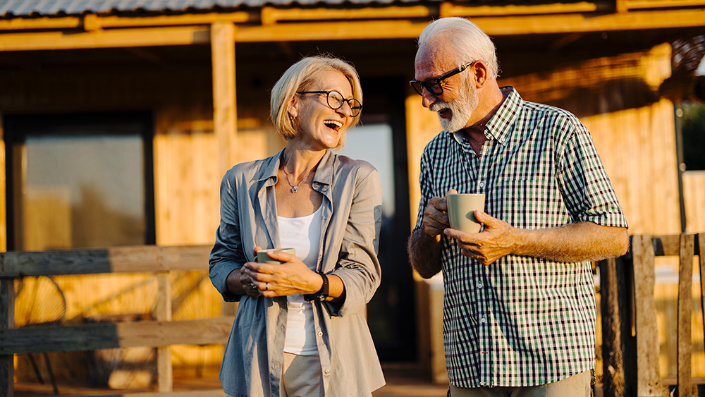 Confident individual or couple representing financial security